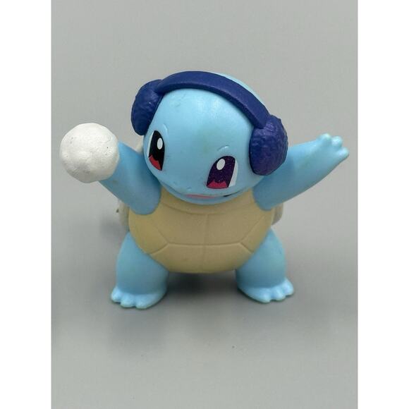 Pokemon Small Action Figures Lot Of 3 Squirtle W/ Snowball, Spheal, Eevee - Picture 5 of 9